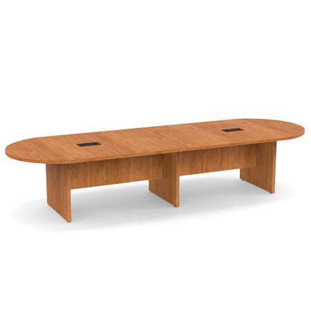 Officesource OS Conference Tables Racetrack Conference Table with Slab Base PL138HN